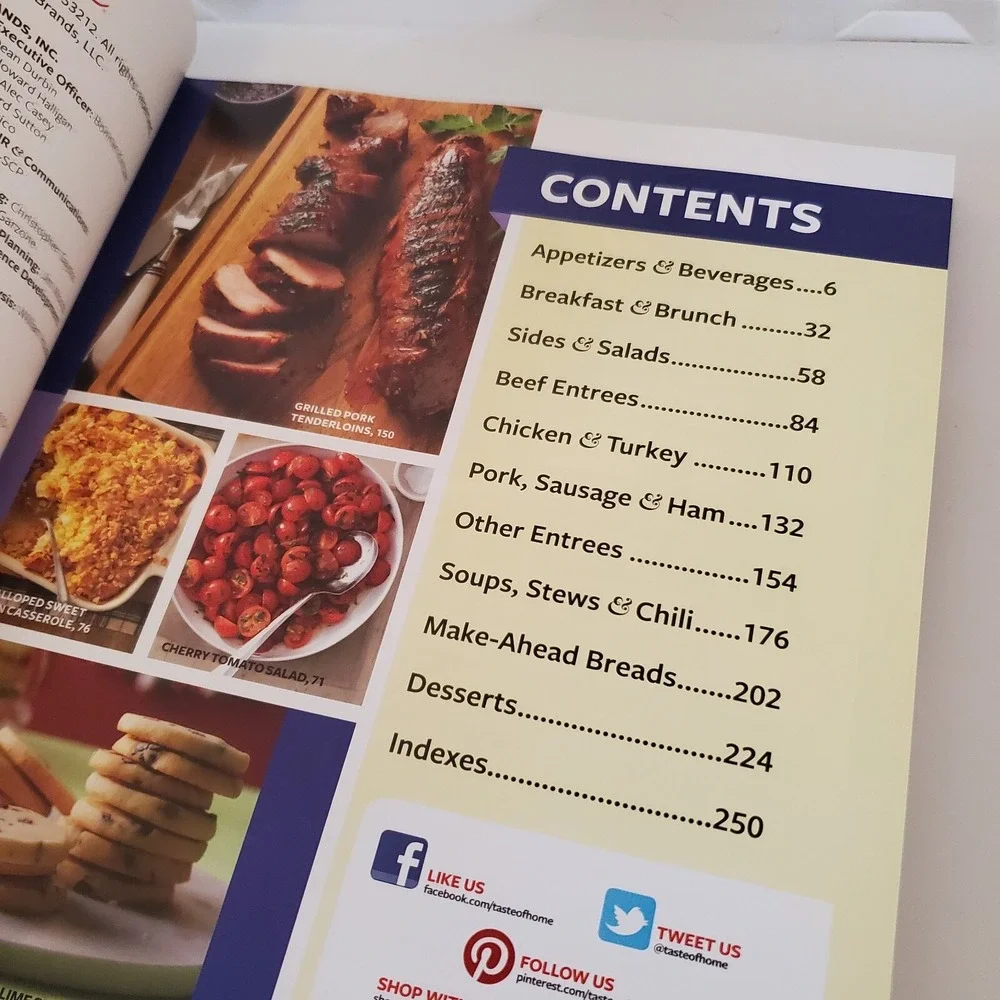 Lot Of 2 Taste of Home Large Print Make Ahead and Slow Cooker Hardcover EZ Read